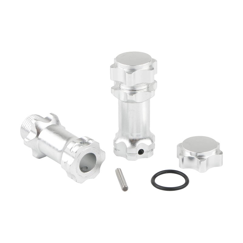 Rchobbytop 4pcs Aluminum 17mm Hex Adapter 30mm Extension Wheel Hub Drive Offset Width Extender with Anti-dust Cap Nuts for 1/8 RC On Road Car Off Road Truggy Truck Buggy Crawler  Silver - Image 5